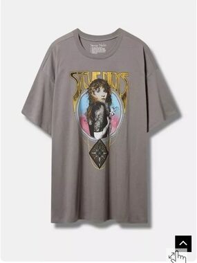 torrid 00 Oversized Gray Stevie Nicks Graphic Tee